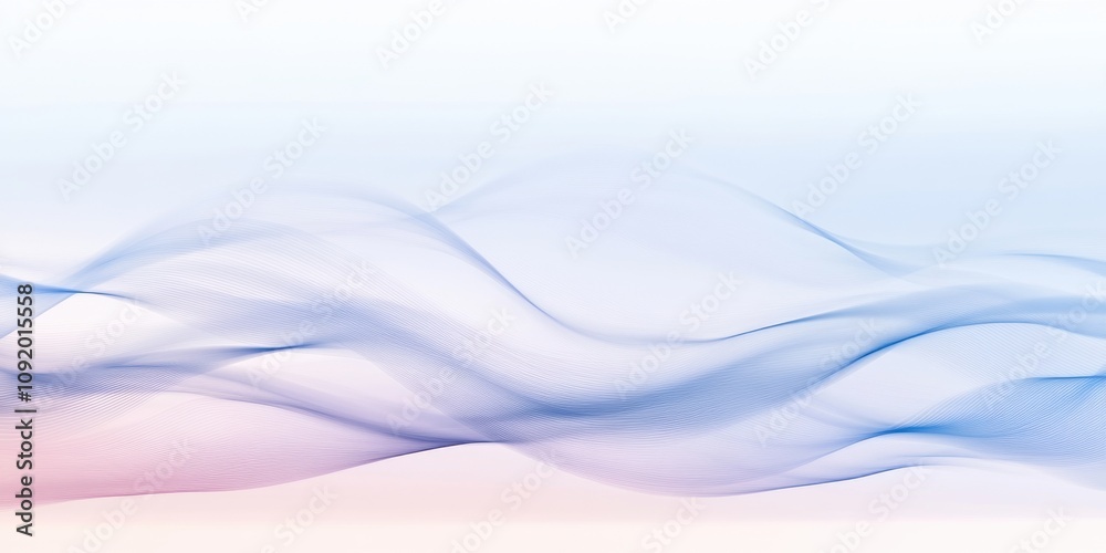 Naklejka premium Vibrating lines Soft sky blue Abstract patterns flowi