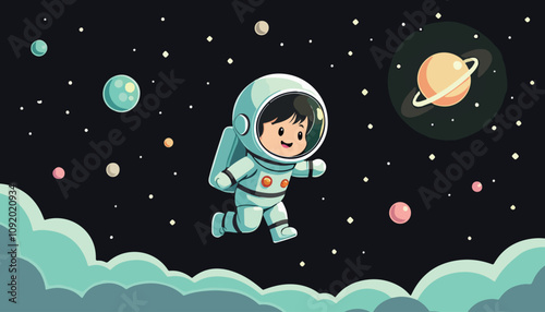 Astronaut Floating in Space