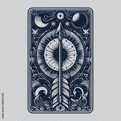 sagitarius ouija card tattoo for astrology lovers