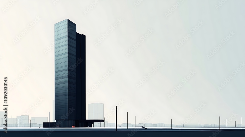 Obraz premium Modern Skyscraper Architecture Cityscape Design