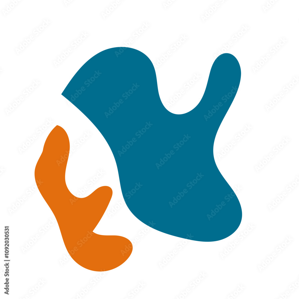 Teal Orange abstract shapes vectors Teal Orange abstract shapes vectors
