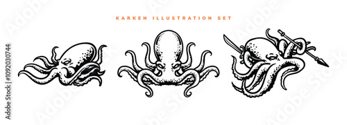 kraken artwork set 