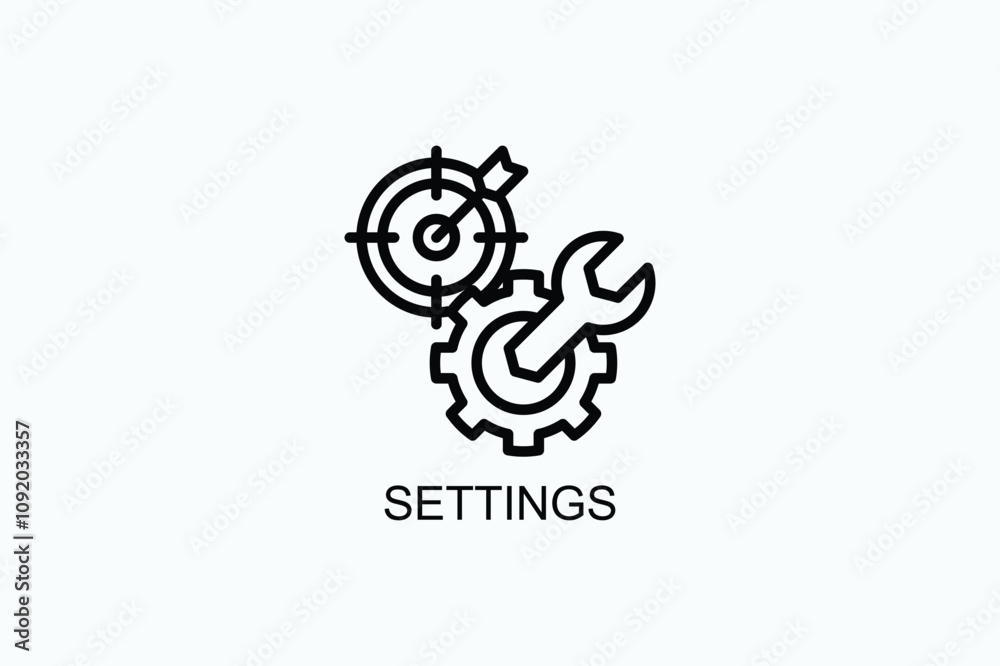 Fototapeta premium Settings Vector Icon Or Logo Illustration