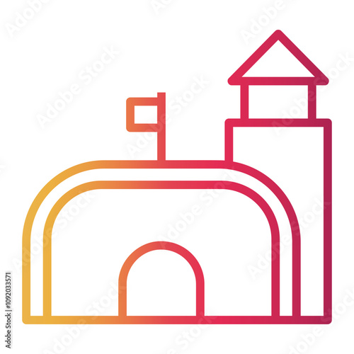 warehouse Line Gradient Icon