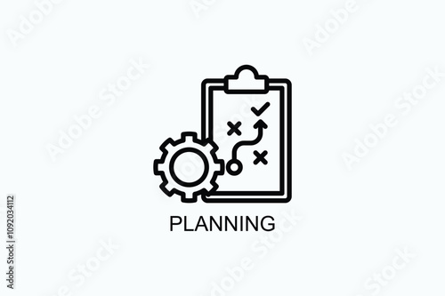 Planning Vector Icon Or Logo Illustration