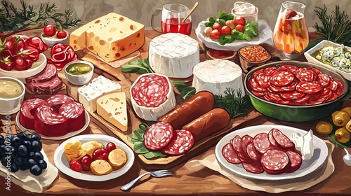 Wallpaper Mural A Table Full of Appetizing Delights Torontodigital.ca