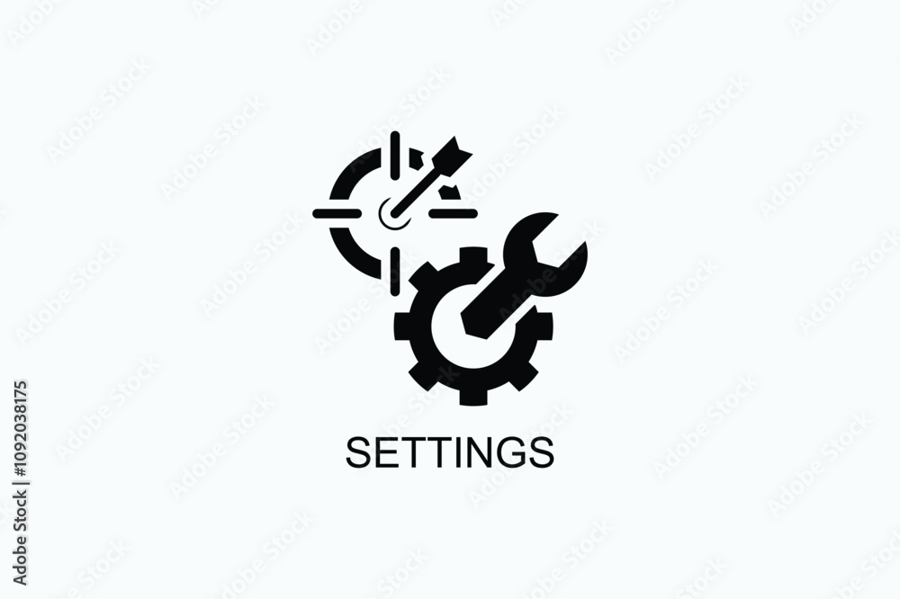 Fototapeta premium Settings Vector Icon Or Logo Illustration