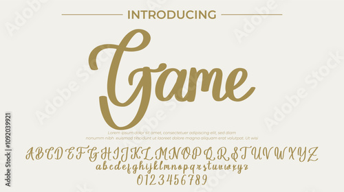 Game Font Stylish brush painted an uppercase vector letters, alphabet, typeface