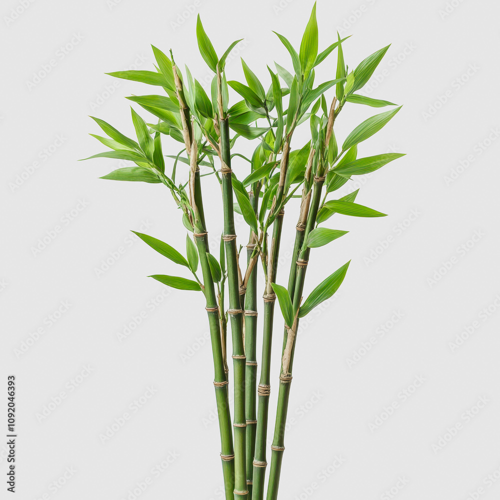 Obraz premium Lush Green Bamboo Stalks Displaying Natural Beauty and Freshness in a Minimalist Arrangement for Home Decor and Landscaping Projects