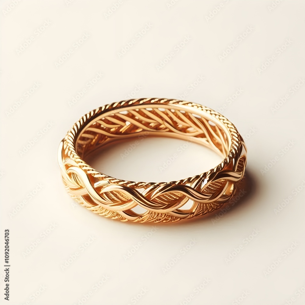 Naklejka premium braid ring on a white background 
