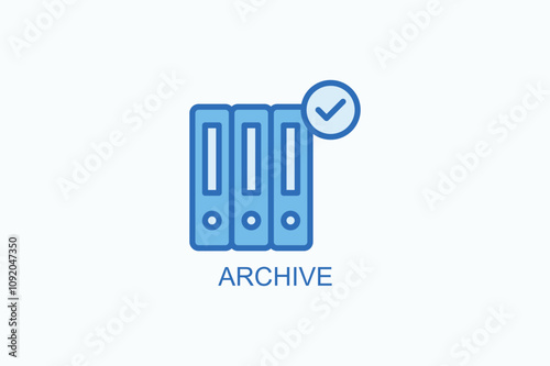 Archive Vector Icon Or Logo Illustration