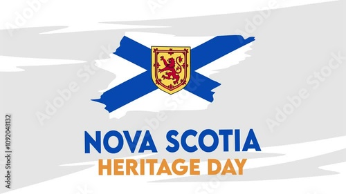 nova scotia heritage day with nova scotia flag photo