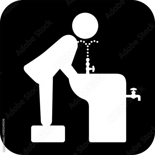 水飲み場を案内する標識