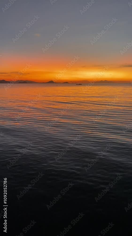 sunset over the Labuan Bajo sea sunset over the Labuan Bajo sea