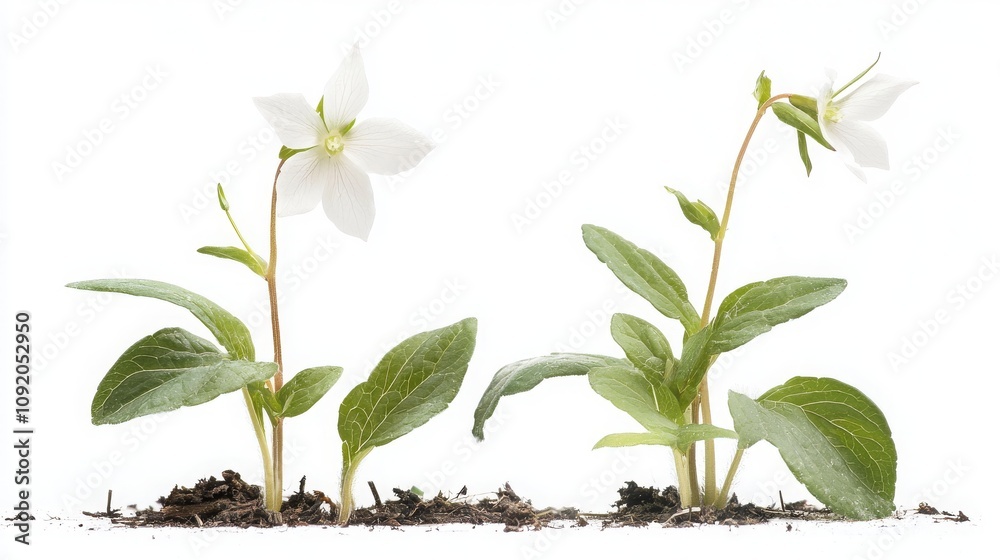 Obraz premium Delicate Twinflowers in Natural Setting