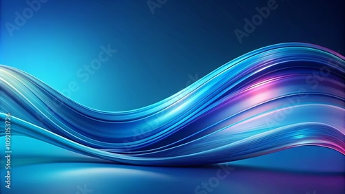 Abstract Blue Flowing Lines Design for Minimalist Backgrounds