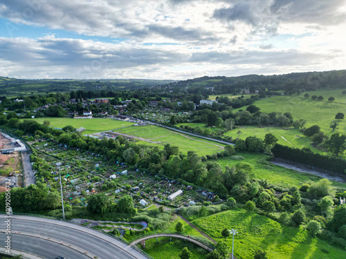 Aerial View of Cumberland Basin Central Bristol City of Southwest of England, Great Britain. photo