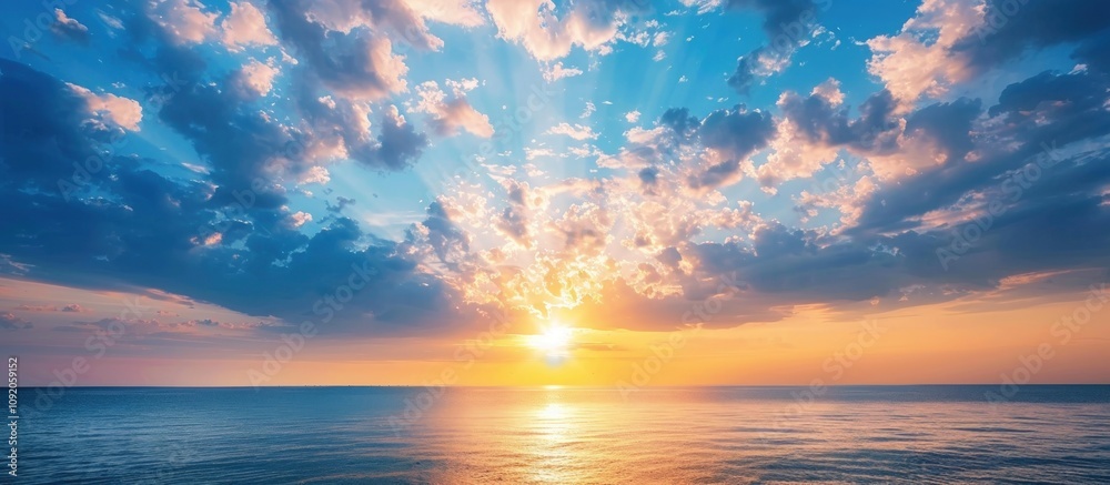 Obraz premium Stunning Sunset over the Ocean