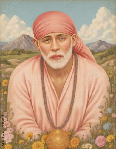 Sai Baba Indian God background