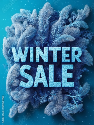 Vibrant winter sale promotional design. photo