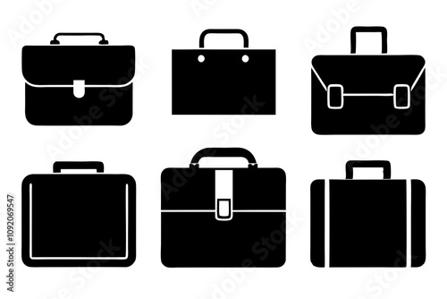 Briefcase Icon | isolated silhouette vector illustration on white background