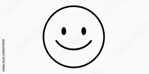 Simple smiley face illustration conveying happiness and positivity