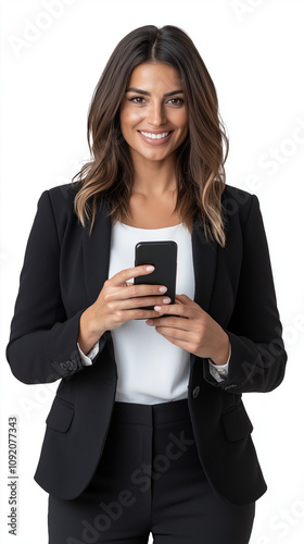 Confident Businesswoman Usi...