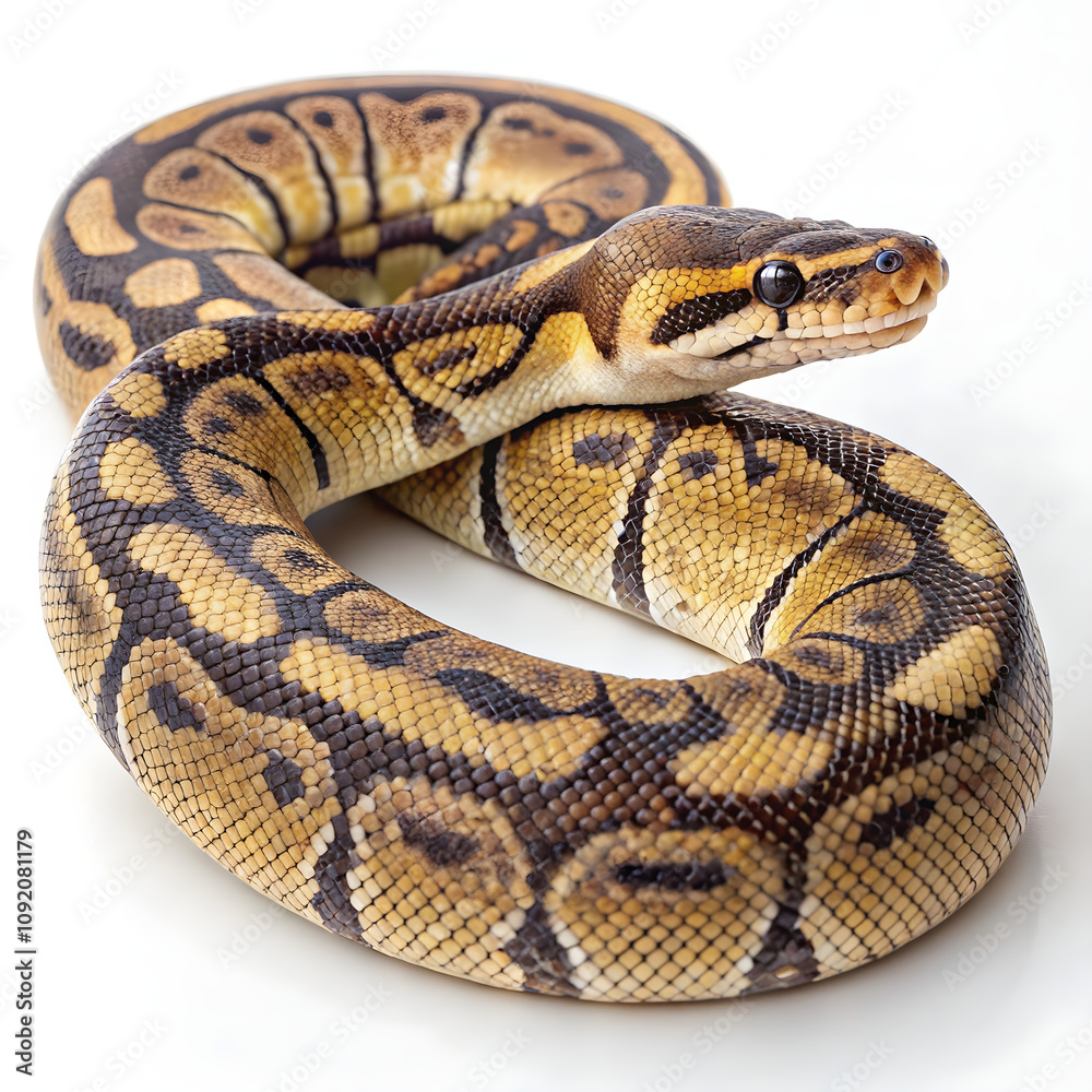 Obraz premium Python Snake PNG with Transparent Background – Isolated Python Snake for Wildlife and Nature Design