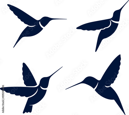 hummingbird vector silhouette