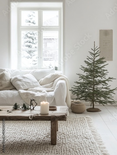 Minimalist Winter Living Ro...