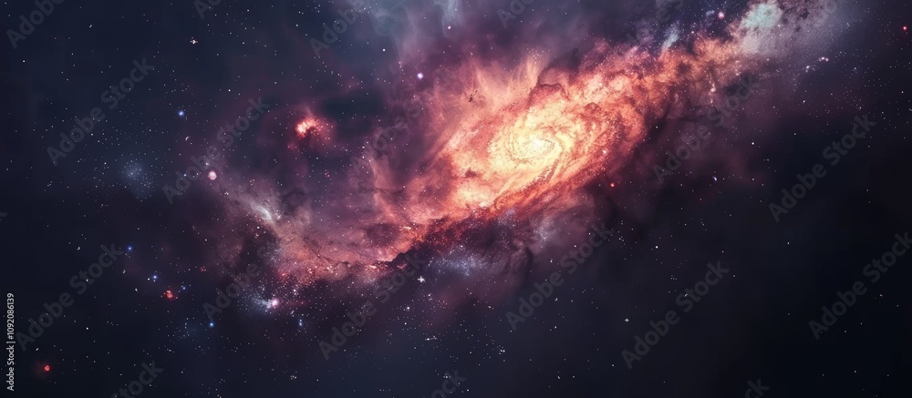Cosmic Dance: A Spiral Galaxy in the Vastness of Space Cosmic Dance: A Spiral Galaxy in the Vastness of Space