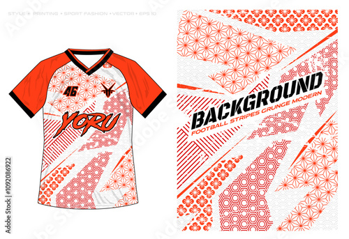 japan pattern block geometric jersey design background geometric modern retro basketball rugby vector sports pattern line white orange grunge abstract art gaming soccer football