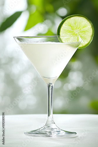 Elegant Summer Cocktail with Lime photo