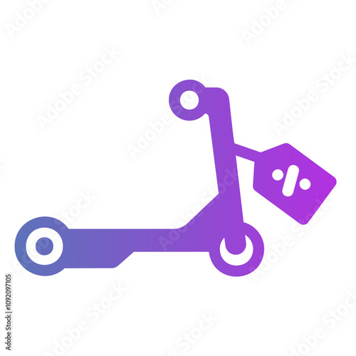 electric scooter Gradient icon