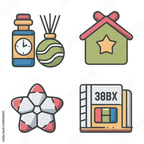 Chiasmus icon set vector with white background and illustration
 photo