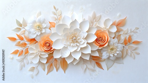 Floral art creation home decor paper flowers indoor artistic viewpoint creative design