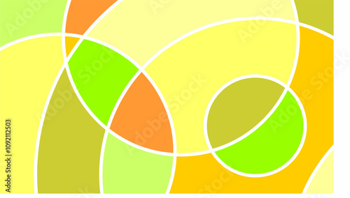 Randomly arranged circle shapes background, random circle geometric backgrounds with colorful and cheerful colors, summer theme background, fun, happy