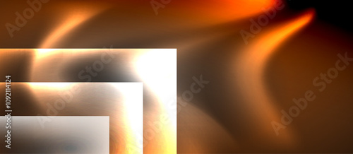 Dark neon colors with glass square shapes