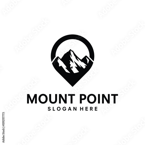 mountain adventure logo symbol vector illustration design