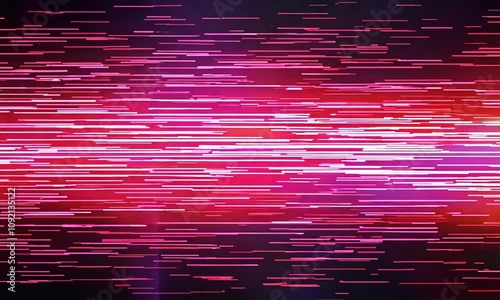 Abstract design featuring dynamic pink and purple lines on a dark background.