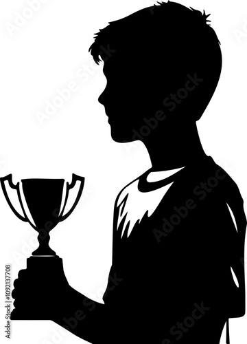 silhouette of a succes person