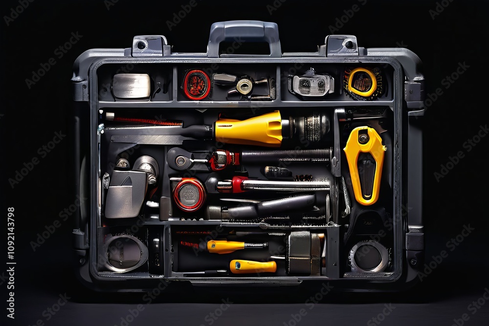 a toolbox overflowing with tools and gadgets a toolbox overflowing with tools and gadgets