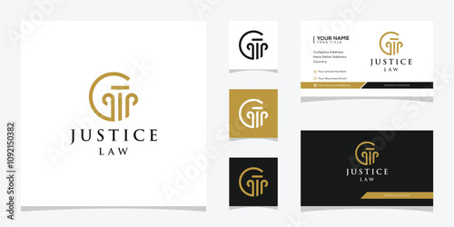 letter G justice scale law firm logo design inspiration
