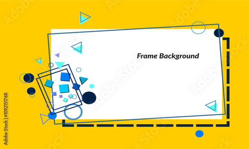 abstract frame background. geometric shape frame. border. abstract background. frame for card, letter, charter, invitation, cover, decoration, paper, poem, quote, design, certificate. vector