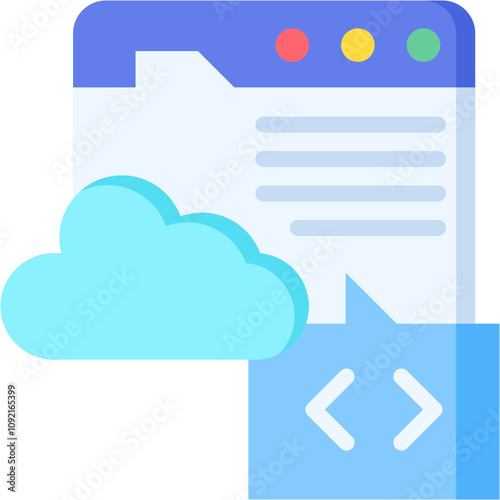 Cloud Coding Icon