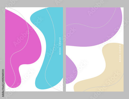 Set of  abstract cover pages design