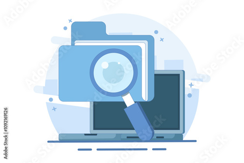 Concept Scan or examine folder documents, investigate document archive review, online analysis, reports or documents, examine legal documents, find or search file archive documents.