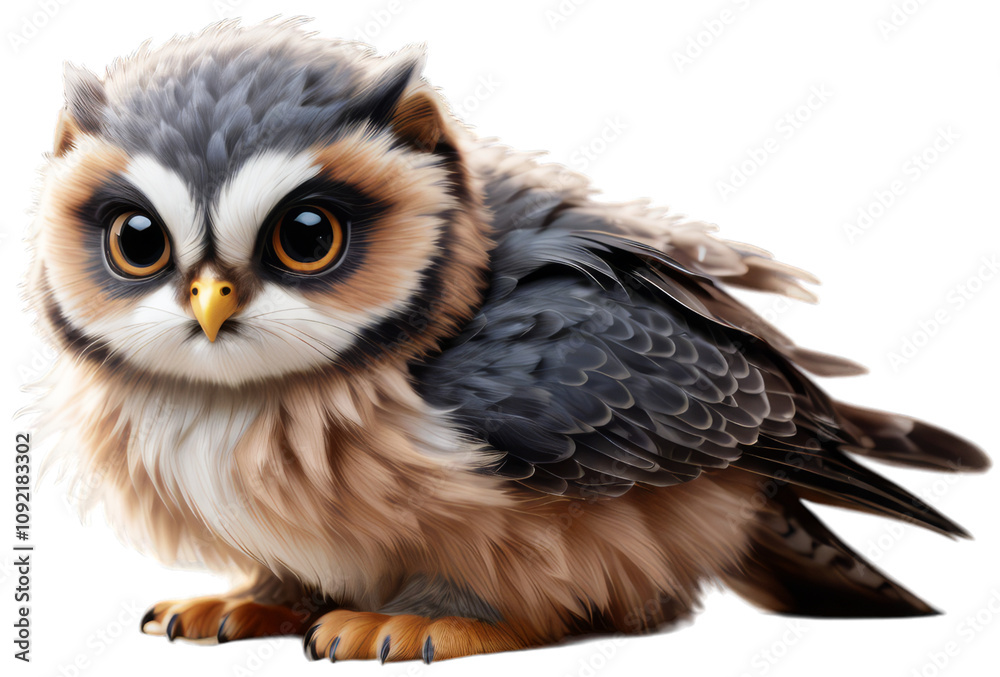 Naklejka premium Owl sitting