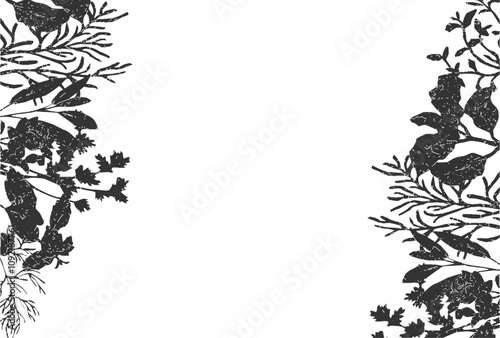 自然の草花のナチュラル背景素材
