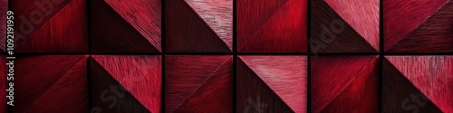 Acoustic wall display in crimson red, perfect for modern decor.